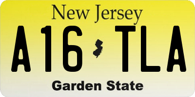 NJ license plate A16TLA