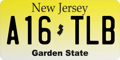 NJ license plate A16TLB