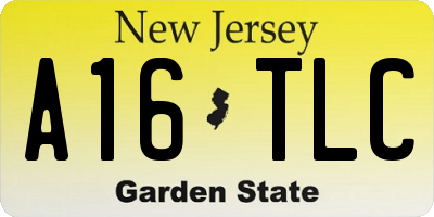 NJ license plate A16TLC
