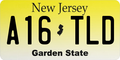 NJ license plate A16TLD