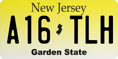 NJ license plate A16TLH