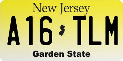 NJ license plate A16TLM