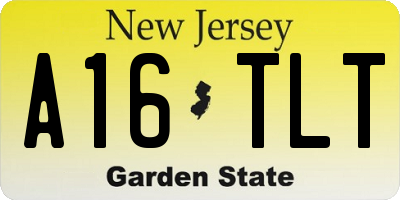 NJ license plate A16TLT