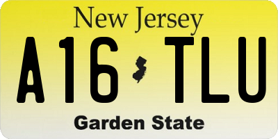 NJ license plate A16TLU