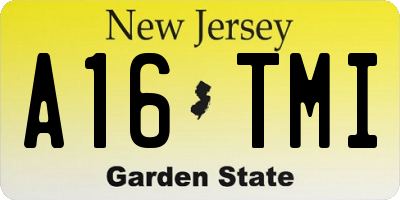 NJ license plate A16TMI
