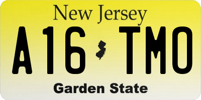 NJ license plate A16TMO