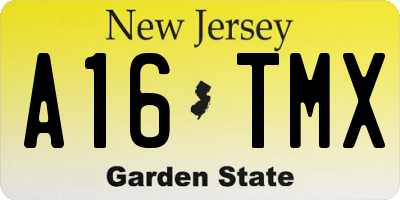 NJ license plate A16TMX