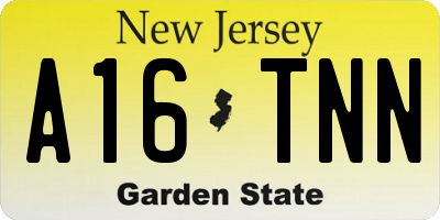 NJ license plate A16TNN
