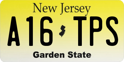 NJ license plate A16TPS