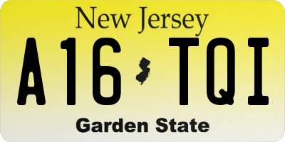 NJ license plate A16TQI