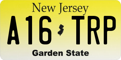 NJ license plate A16TRP