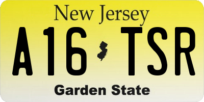 NJ license plate A16TSR