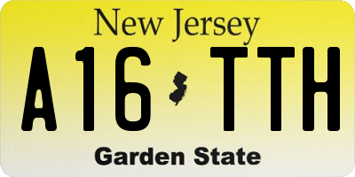 NJ license plate A16TTH