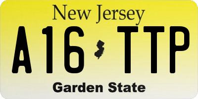 NJ license plate A16TTP