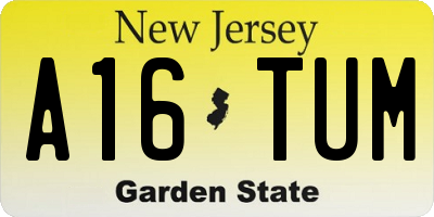 NJ license plate A16TUM