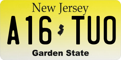 NJ license plate A16TUO