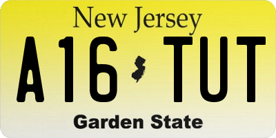 NJ license plate A16TUT