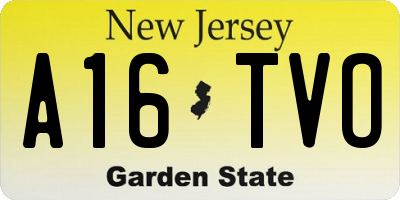 NJ license plate A16TVO