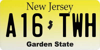 NJ license plate A16TWH