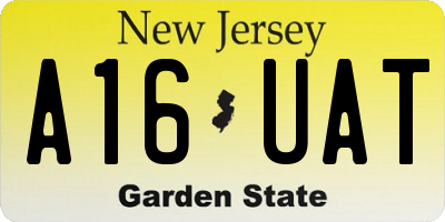 NJ license plate A16UAT