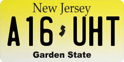 NJ license plate A16UHT