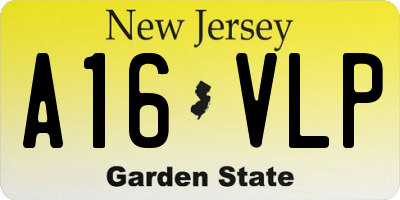NJ license plate A16VLP