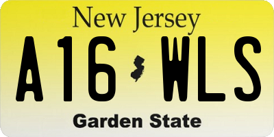 NJ license plate A16WLS