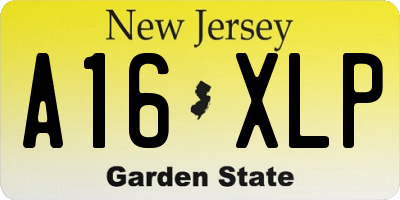 NJ license plate A16XLP