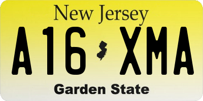 NJ license plate A16XMA
