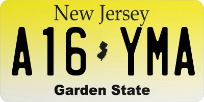 NJ license plate A16YMA