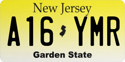 NJ license plate A16YMR