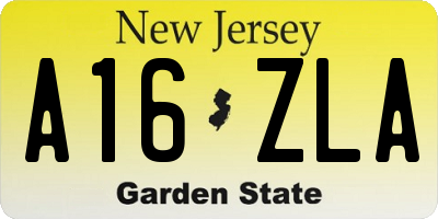 NJ license plate A16ZLA