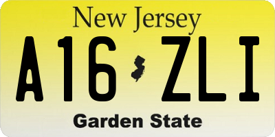 NJ license plate A16ZLI