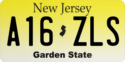 NJ license plate A16ZLS