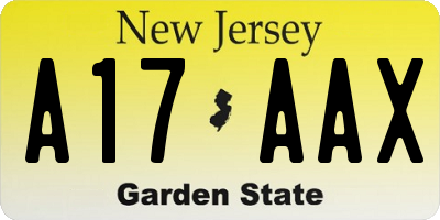 NJ license plate A17AAX