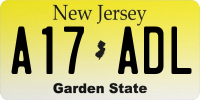 NJ license plate A17ADL
