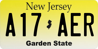 NJ license plate A17AER