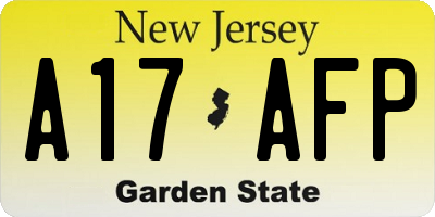 NJ license plate A17AFP