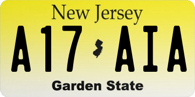 NJ license plate A17AIA