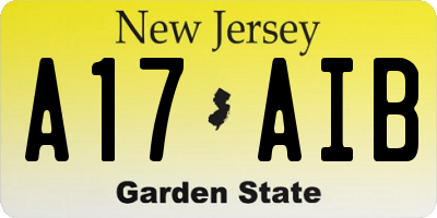 NJ license plate A17AIB