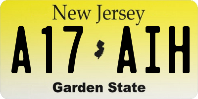 NJ license plate A17AIH