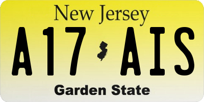 NJ license plate A17AIS