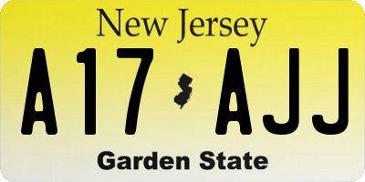 NJ license plate A17AJJ