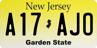 NJ license plate A17AJO