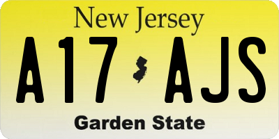 NJ license plate A17AJS