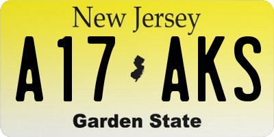 NJ license plate A17AKS
