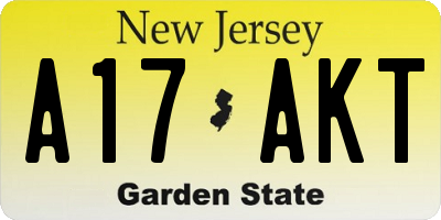 NJ license plate A17AKT