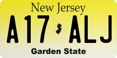 NJ license plate A17ALJ