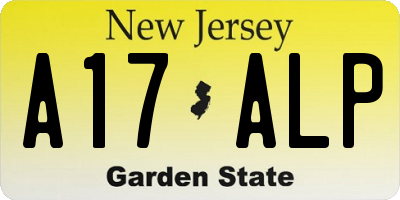 NJ license plate A17ALP