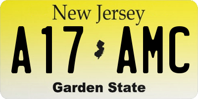 NJ license plate A17AMC